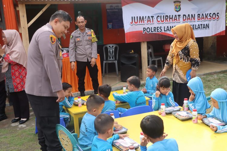 Polres Lampung Selatan Gelar Program Makan Bergizi Gratis untuk Anak PAUD