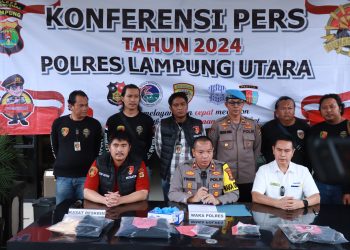 Polres Lampung Utara Tangkap Pelaku Pembakaran Gudang ATK Kantor Pajak Kotabumi