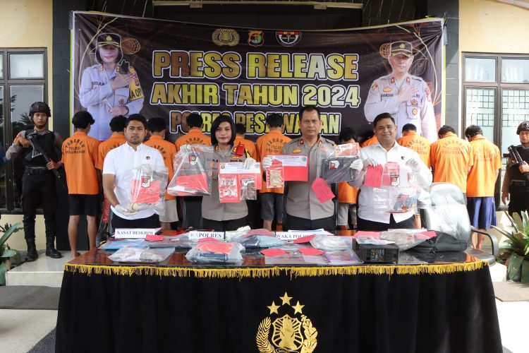 Polres Pesawaran Catat Kenaikan Pengungkapan Kasus 23,16% di Tahun 2024