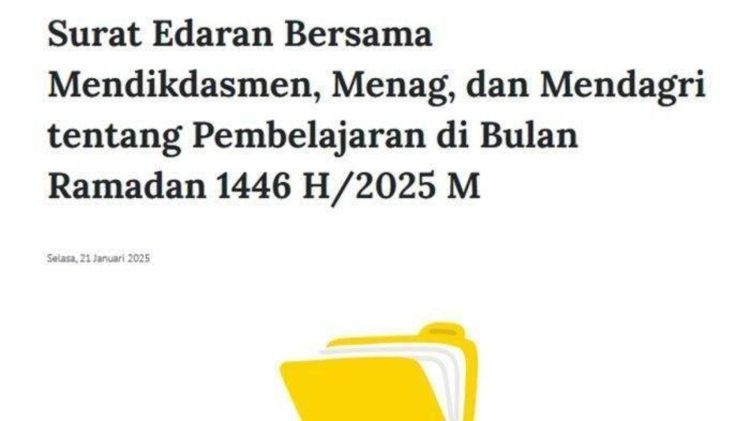 Pemerintah Tetapkan Surat Edaran Tiga Menteri Terkait Libur Ramadan 2025