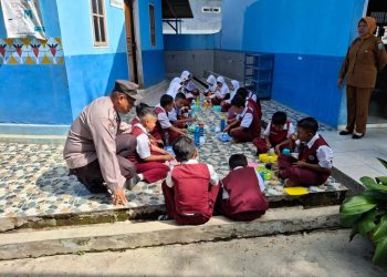 Dukung Program Presiden Prabowo, Polda Lampung Kawal Kick Off Makan Bergizi Gratis