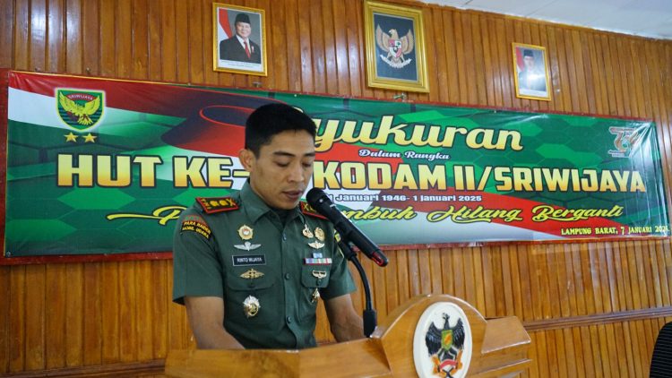 Kodim 0422/Lampung Barat Peringati HUT Ke-79 Kodam II/Sriwijaya
