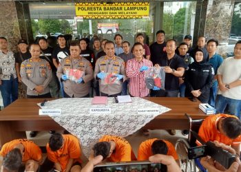 Polresta Bandar Lampung Ringkus Komplotan Curanmor Bersenjata, 4 Pelaku Ditembak