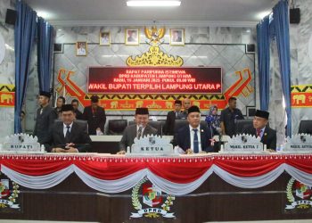 Rapat Paripurna Istimewa DPRD Lampung Utara: Penetapan Hamartoni Ahadis dan Romli Sebagai Bupati dan Wakil Bupati Terpilih