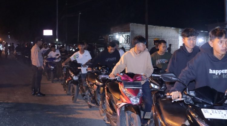Polisi Gerebek Balap Liar di Pringsewu, 466 Pemuda dan 292 Motor Diamankan
