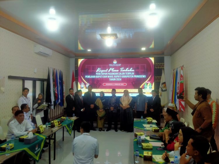KPU Pringsewu Tetapkan Riyanto Pamungkas – Umi Laila Sebagai Bupati dan Wakil Bupati Terpilih