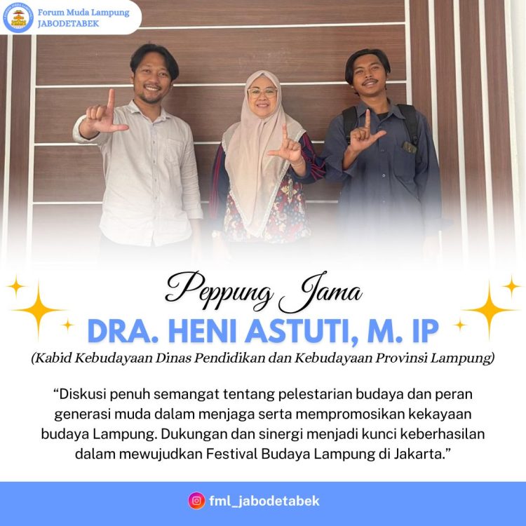Forum Muda Lampung dan Disdikbud Bersinergi, Siapkan Festival Budaya di Jakarta