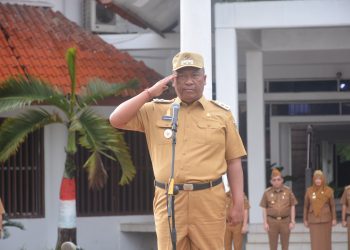 Wakil Bupati Lampung Tengah I Komang Koheri Pimpin Apel Perdana Usai Dilantik