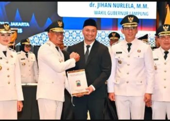 Bupati dan Wakil Bupati Lampung Selatan Hadiri Sertijab Kepala Daerah se-Provinsi Lampung