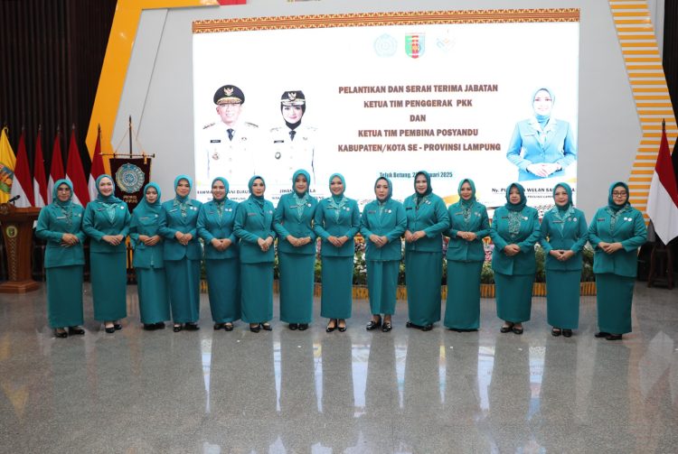 Ketua TP PKK dan Ketua Tim Pembina Posyandu Kabupaten Tanggamus Resmi Dilantik