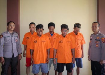 Asyik Main Judi Kartu, Lima Pria di Pringsewu Diciduk Polisi