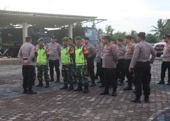 Patroli Gabungan TNI-Polri Lampung Selatan Jaga Ketertiban Malam Takbiran