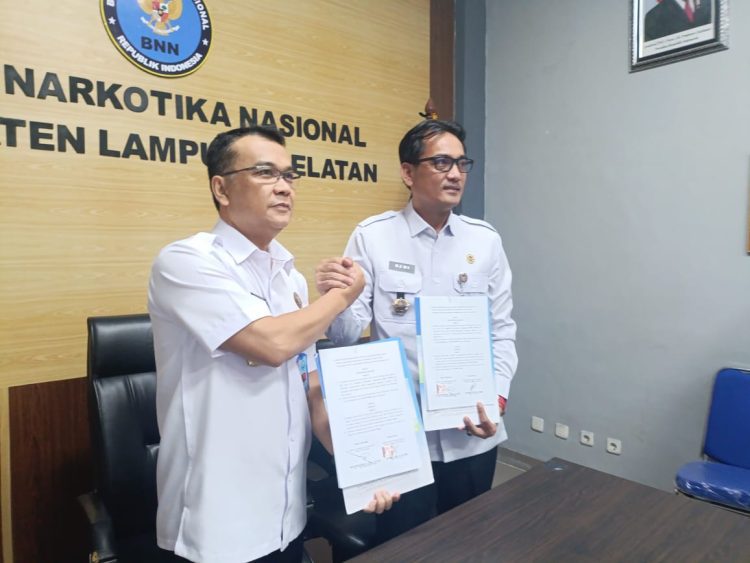 Lapas Kalianda dan BNNK Lampung Selatan Jalin PKS, Perkuat Pemberantasan Narkoba di Lapas