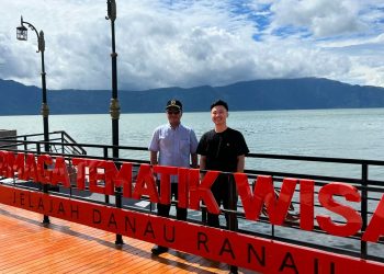 Ketua BPC HIPMI Lampung Barat Dampingi Ketua DPRD Lampung Tinjau Pasar Tematik Lumbok Seminung