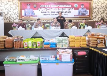 Polres Lampung Selatan Ungkap Jaringan Narkoba Internasional, Tangkap Kurir Sabu 21 Kg