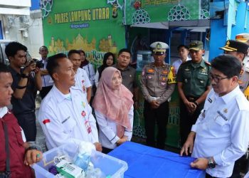 Bupati Lampung Utara Bersama Forkopimda Tinjau Pos Pelayanan Arus Mudik Idul Fitri 2025