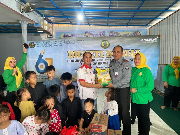 HBP ke-61: Lapas Narkotika Bandar Lampung Laksanakan Bakti Sosial di Panti Asuhan Bussaina