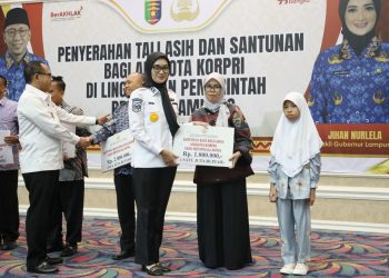 Wagub Jihan Nurlela Serahkan Tali Asih sebagai Apresiasi bagi Anggota Korpri Purna Bakti