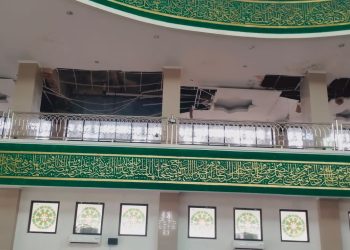 Masjid Asma’ul Husna Islamic Center Pringsewu Butuh Perhatian Serius: Plafon Bolong, Kolam Kering