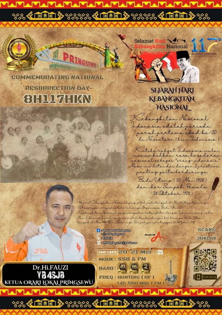 Gelombang Semangat Kebangkitan Nasional: ORARI Pringsewu Gelar Special Event Station ke-117