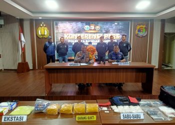 Polresta Bandar Lampung Gagalkan Peredaran 6,6 Kg Sabu dan Ribuan Ekstasi Jaringan Malaysia