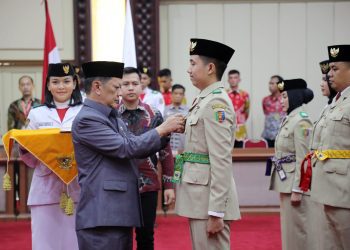 Pj. Sekdaprov Lampung Lantik Duta Pancasila: Generasi Muda Siap Jadi Garda Depan Ideologi Bangsa