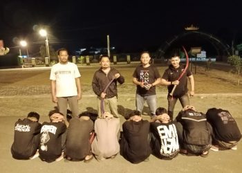 Polres Pringsewu Bekuk 8 Pemuda Terlibat Tawuran, Bongkar Kelompok Gangster “BOM21”