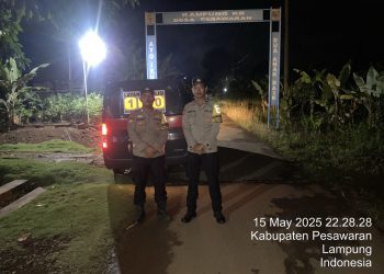 Polsek Kedondong Intensifkan Patroli Malam, Sikat Peluang Kejahatan di Titik Rawan