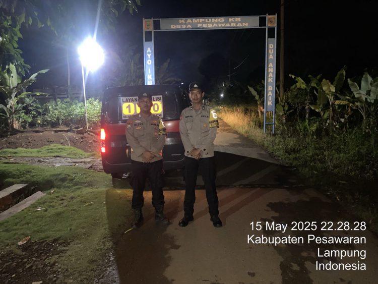 Polsek Kedondong Intensifkan Patroli Malam, Sikat Peluang Kejahatan di Titik Rawan