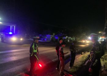 Wujudkan Lalin Aman dan Lancar, Sat Lantas Polres Pesawaran Gelar Blue Light Patrol di Jalinbar