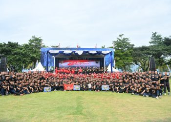 Danbrigif 4 Mar/BS Pimpin Olahraga Bersama Prajurit “Ajabra” Sambut HUT Ke-22 Yonif 7 Mar