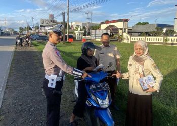 Sat Lantas Lampung Selatan Sosialisasikan Pemutihan Pajak dan Penegakan Hukum Lalu Lintas