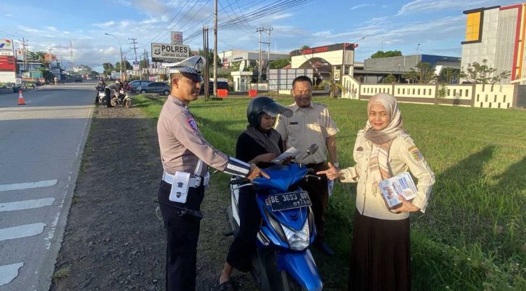 Sat Lantas Lampung Selatan Sosialisasikan Pemutihan Pajak dan Penegakan Hukum Lalu Lintas