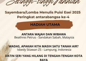 Isbedy Stiawan ZS Menang di Sabah: Satu Puisi, Satu Tanah Air, Satu Suara dari Indonesia