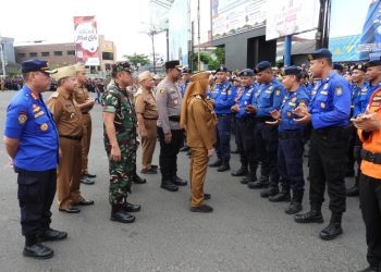 Pemkot dan Forkopimda Gelar Apel Siaga Satgas Idulfitri 1446 H: Ribuan Personel Disiagakan Jaga Kota