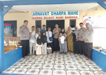 Sat Polairud Lampung Selatan Terima Silaturahmi Keluarga Korban Tenggelam: Terima Kasih Telah Temukan Anak Kami