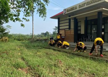 Polres Pesawaran Gelar Kurve Bersama, Wujudkan Lingkungan Kerja Bersih dan Nyaman