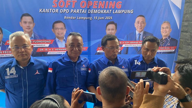 Tepati Janji, Edi Irawan Persembahkan Kantor Permanen untuk DPD Demokrat Lampung