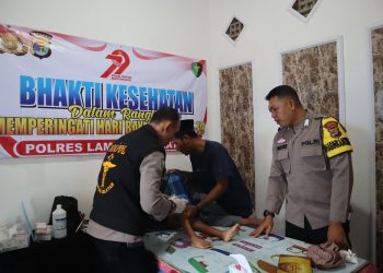Hari Bhayangkara ke-79, Polres Lampung Selatan Gelar Khitanan Massal dan Layanan Kesehatan Gratis