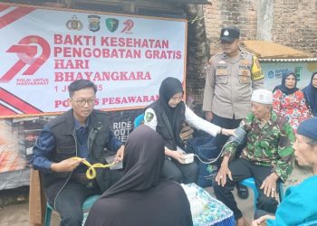 Sambut Hari Bhayangkara ke-79, Polres Pesawaran Gelar Layanan Kesehatan Gratis dan Edukasi Stunting