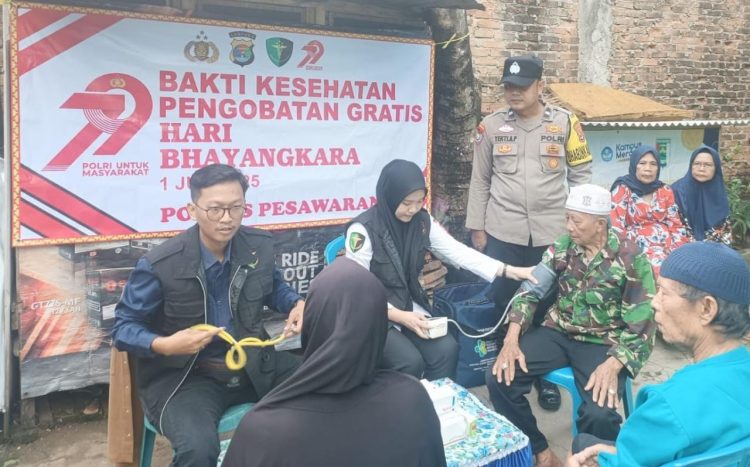 Sambut Hari Bhayangkara ke-79, Polres Pesawaran Gelar Layanan Kesehatan Gratis dan Edukasi Stunting