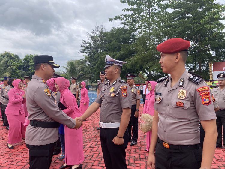 28 Personel Polres Pesawaran Naik Pangkat, Kado Istimewa di Hari Bhayangkara ke-79