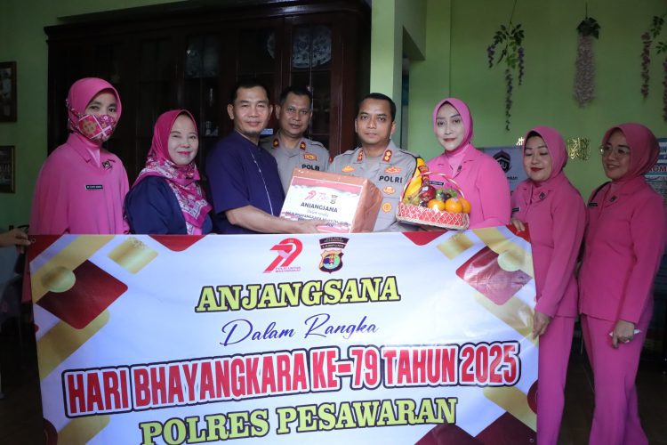 Anjangsana Humanis, Polres Pesawaran Tebar Kepedulian Sambut Hari Bhayangkara ke-79