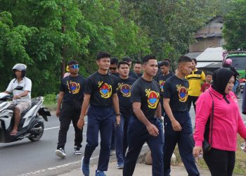 Semarak Hari Bhayangkara ke-79, Polres Pesawaran Gelar Olahraga Bersama Lintas Instansi dan Masyarakat