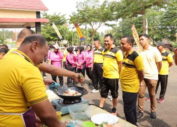 Meriah dan Penuh Keakraban, Polres Pesawaran Rayakan Hari Bhayangkara ke-79 dengan Aneka Lomba Seru