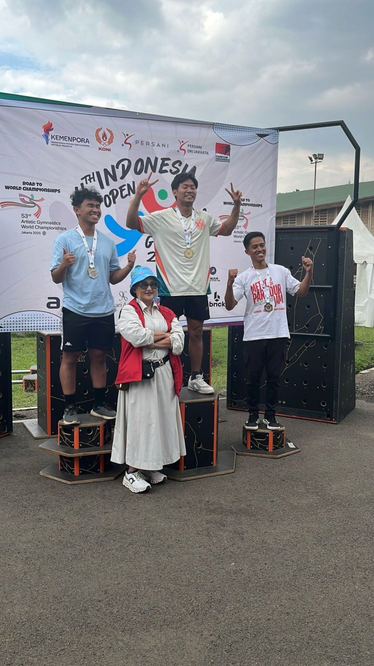 Harumkan Nama Lampung, Atlet Parkour Asal Metro Raih Perunggu di Indonesia Open Gymnastics 2025