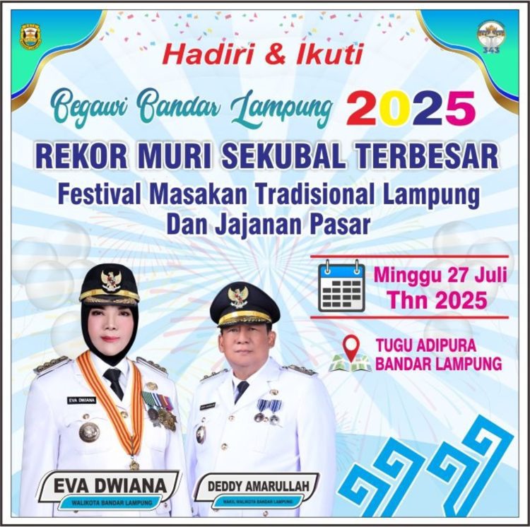 “Begawi Bandar Lampung 2025: Sajian Spektakuler HUT ke-343, Incar Rekor MURI Sekubal Terbesar”