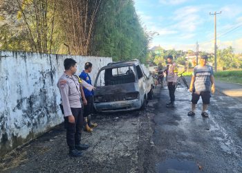Misteri Mobil Pick Up Terbakar di Pringsewu, Pemilik Belum Diketahui