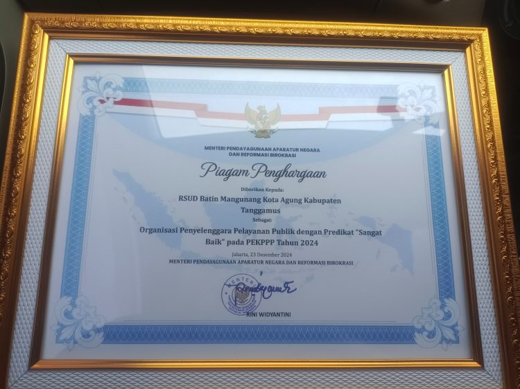 “Tiga Perangkat Daerah Tanggamus Raih Penghargaan ‘Pelayanan Sangat Baik’ dari Kemenpan RB”