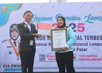 Bandar Lampung Pecahkan Rekor Dunia Sekubal Terpanjang, Rayakan HUT ke-343 dengan Cita Rasa Budaya